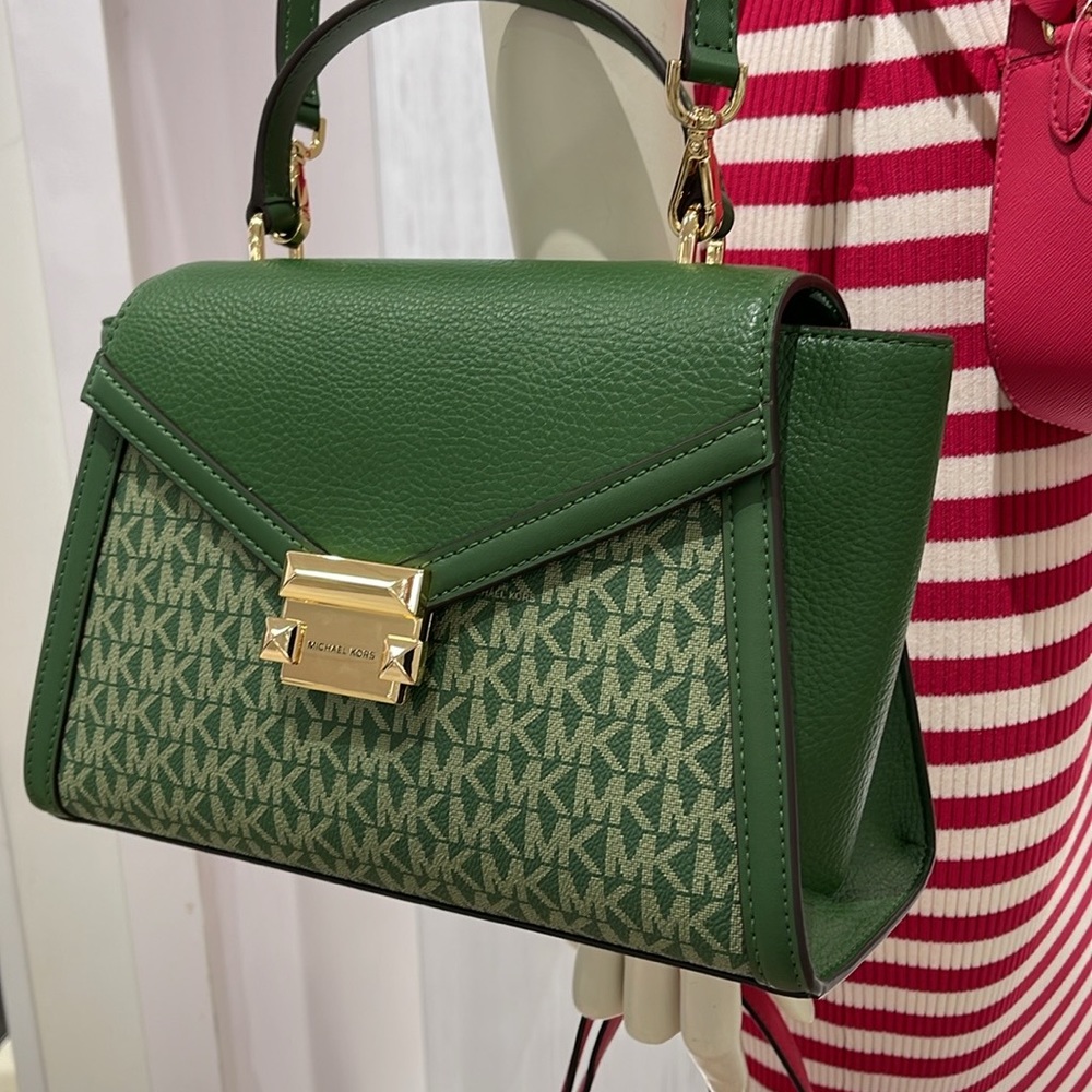 MICHAEL KORS
Whitney Medium Flap TH Satchel Crossbody bag
Fern Green 
NWT - Picture 4 of 16
